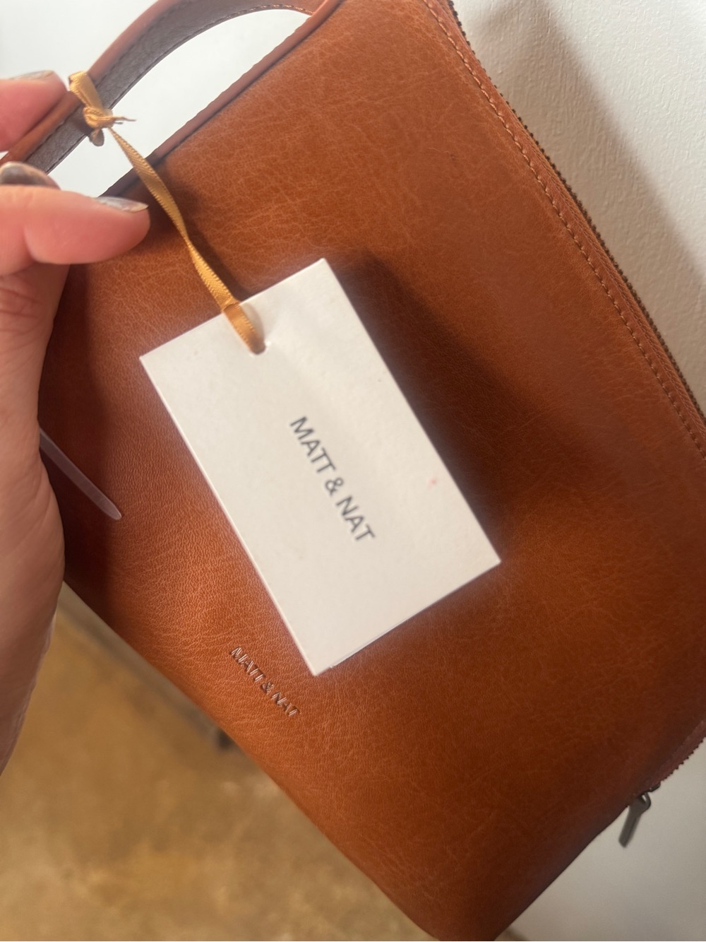Matt & Nat Tan Leather Wristlet Clutch
